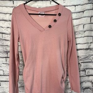 Love Maternity Waffle Knit Sweater Size L (B12)